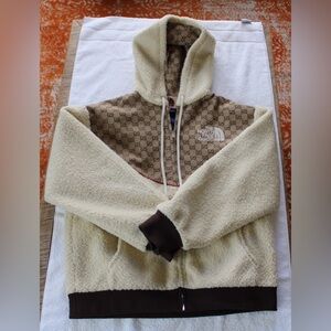 The North Face Gucci GG Canvas Shearling Jacket
